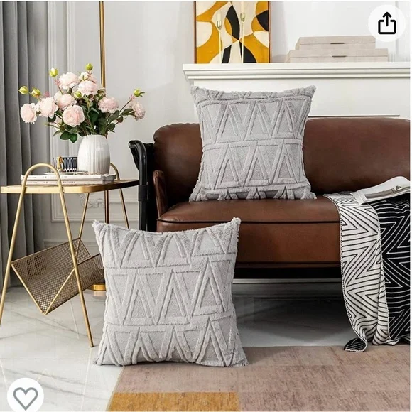 Throw Pillow Covers Decorative Soft Velvet Farmhouse Boho Pillow Covers - Picture 4 of 6